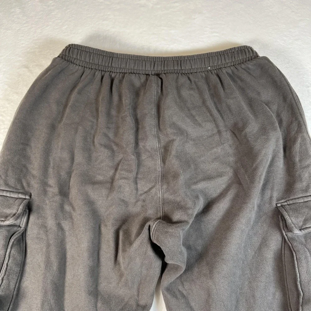 Aeropostale Sweatpants Teens‎ Medium Gray Fleece Cargo Joggers Elastic Waist